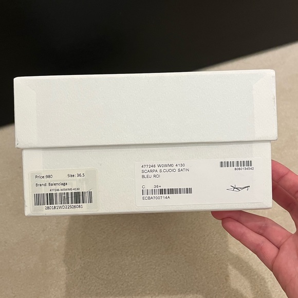 Balenciaga knife mules - blue satin - Picture 4 of 6